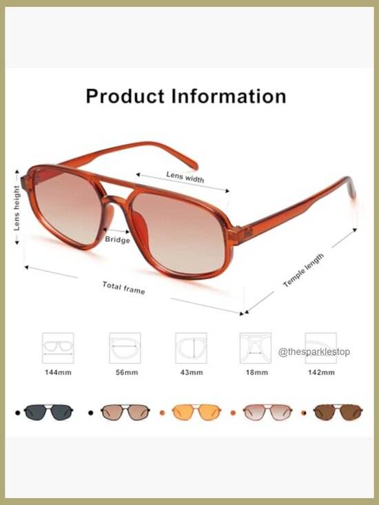 Aviator Sunglasses, Retro Double Bridge, UV400 Protection, Lightweight main image 7
